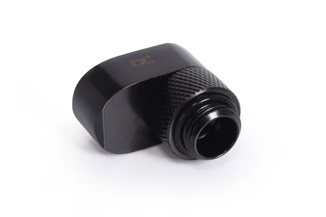 Alt view image 9 of 10 - Alphacool Eiszapfen 16mm Offset Fitting Rotary G1/4 OT to G1/4 IT - Black (17601)