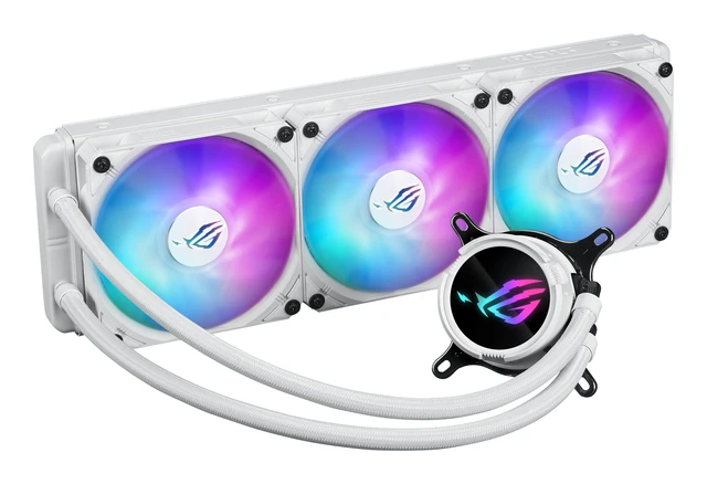 Alt view image 2 of 5 - ASUS ROG Strix LC III 360 ARGB White Edition Processor Liquid cooling kit 12 cm