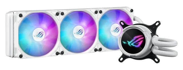 Alt view image 3 of 5 - ASUS ROG Strix LC III 360 ARGB White Edition Processor Liquid cooling kit 12 cm