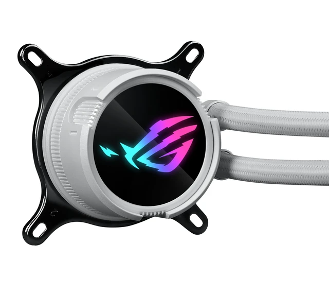 Alt view image 4 of 5 - ASUS ROG Strix LC III 360 ARGB White Edition Processor Liquid cooling kit 12 cm
