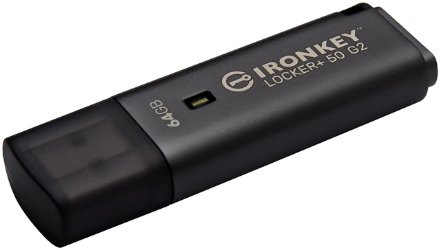 Alt view image 8 of 11 - IronKey Locker+ 50 G2 USB Flash Drive - 64 GB - USB 3.0, USB 3.1, USB 3.2 (Gen 1), USB Type A - 145 MB/s Read Speed - 115 MB/s Write Speed - 256-bit AES-XTS, 256-bit AES - TAA Compliant