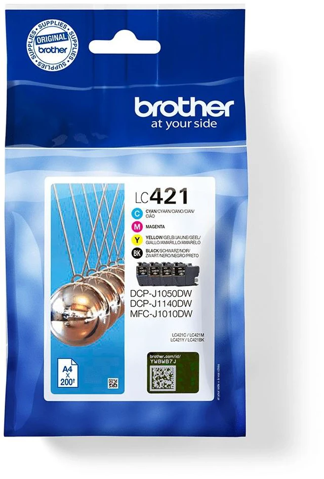 Main image of Brother LC-421VAL PagePack 4 pc(s) Original Standard Yield Black, Cyan, Magenta, Yellow