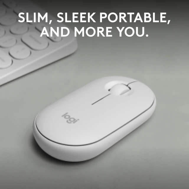Alt view image 3 of 5 - Logitech Pebble 2 M350s mouse Ambidextrous RF Wireless + Bluetooth Optical 4000 DPI