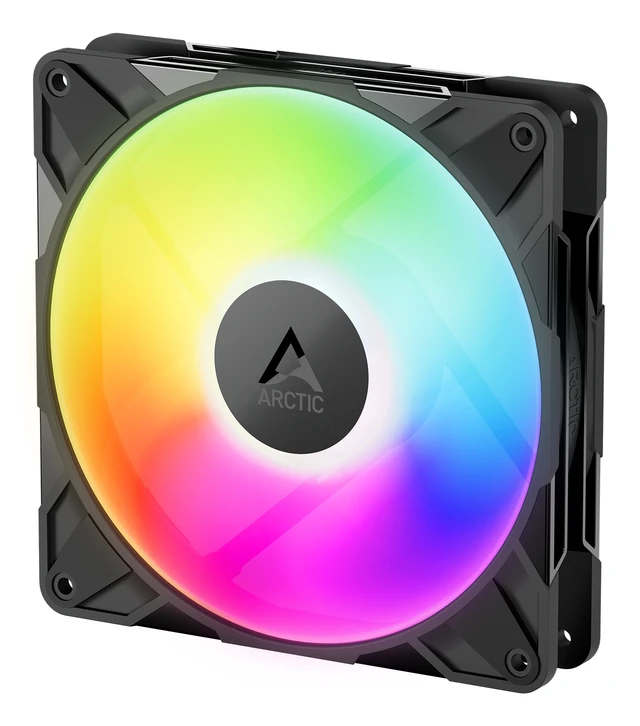 Alt view image 8 of 12 - Arctic ACFAN00315A P14 Pro A-RGB140 mm PWM Fan w/ Y-Cable Splitter, 400-2500 RPM Fluid Dynamic Bearing,4-Pin - Black