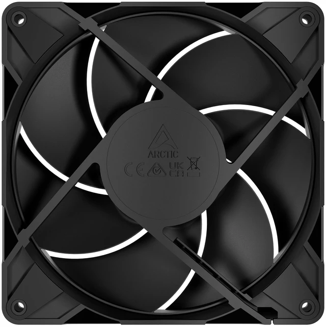 Alt view image 8 of 9 - Arctic ACFAN00314A P14 Pro PST 140 mm PWM Fan w/ Y-Cable Splitter, 400-2500 RPM Fluid Dynamic Bearing, 4-Pin (Black)