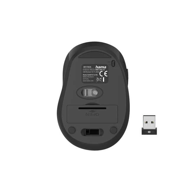 Alt view image 3 of 3 - Hama MW-400 V2 mouse Right-hand RF Wireless Optical 1600 DPI