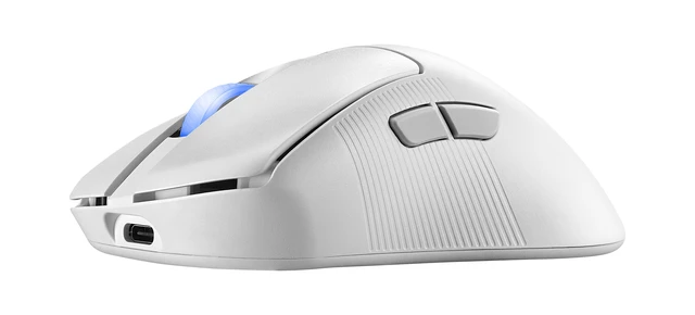 Alt view image 5 of 5 - ASUS ROG Keris II Ace Wireless AimPoint White mouse Right-hand RF Wireless + Bluetooth + USB Type-A Optical 42000 DPI