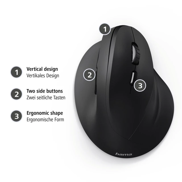 Alt view image 5 of 5 - Hama EMC-500 mouse Right-hand USB Type-A Optical 1800 DPI