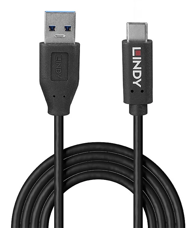 Alt view image 3 of 3 - Lindy 36971 USB cable USB 3.2 Gen 2 (3.1 Gen 2) 1 m USB A USB C Black