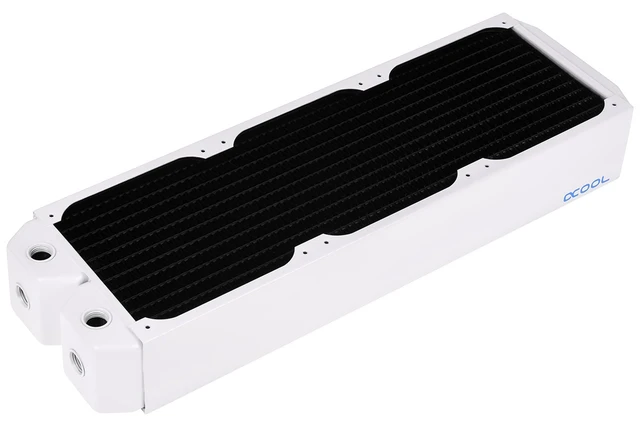 Alt view image 11 of 15 - Alphacool NexXxos UT60 Full Copper Radiator 360, 120mm x 3, Triple Fan, White