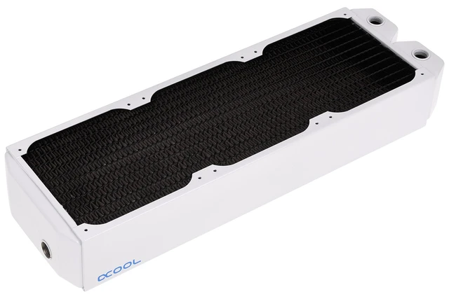 Alt view image 12 of 15 - Alphacool NexXxos UT60 Full Copper Radiator 360, 120mm x 3, Triple Fan, White