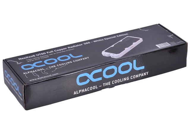 Alt view image 15 of 15 - Alphacool NexXxos UT60 Full Copper Radiator 360, 120mm x 3, Triple Fan, White