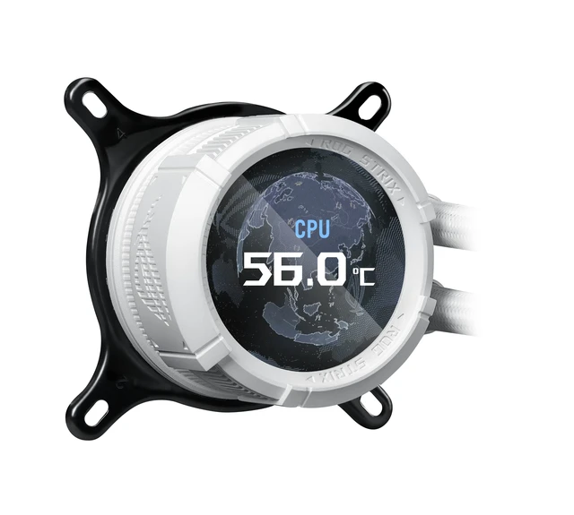 Alt view image 5 of 5 - ASUS ROG Strix LC III 360 ARGB White Edition Computer case All-in-one liquid cooler 12 cm