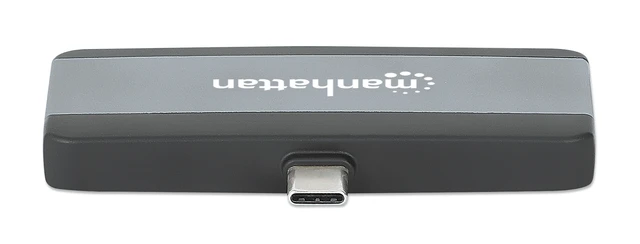 Alt view image 2 of 5 - Manhattan USB-C Travel Dock/Hub, Ports (x4): HDMI, USB-A, USB-C and 3.5mm audio, With Power Delivery (100W) to USB-C Port, USB powered (no external power supply required)