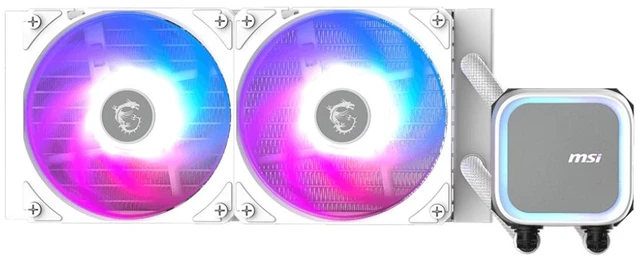 Main image of MSI MAG CORELIQUID A13 240 WHITE computer cooling system Motherboard, Processor All-in-one liquid cooler 12 cm 1 pc(s)