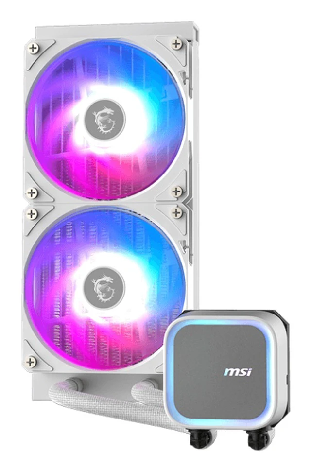 Alt view image 2 of 2 - MSI MAG CORELIQUID A13 240 WHITE computer cooling system Motherboard, Processor All-in-one liquid cooler 12 cm 1 pc(s)