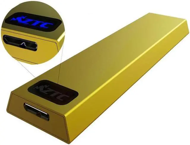 Main image of ZTC Thunder Enclosure NGFF M.2 SSD to USB 3.0 Adapter. Support UASP SuperSpeed 6Gb/s 520MB/s Gold Model ZTC-EN004-G