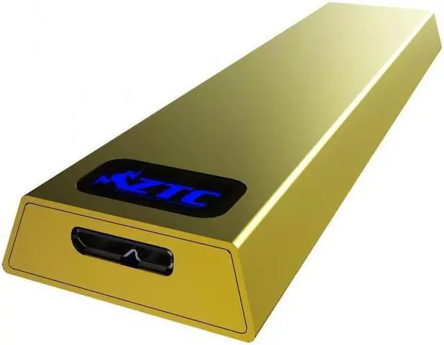 Alt view image 2 of 6 - ZTC Thunder Enclosure NGFF M.2 SSD to USB 3.0 Adapter. Support UASP SuperSpeed 6Gb/s 520MB/s Gold Model ZTC-EN004-G