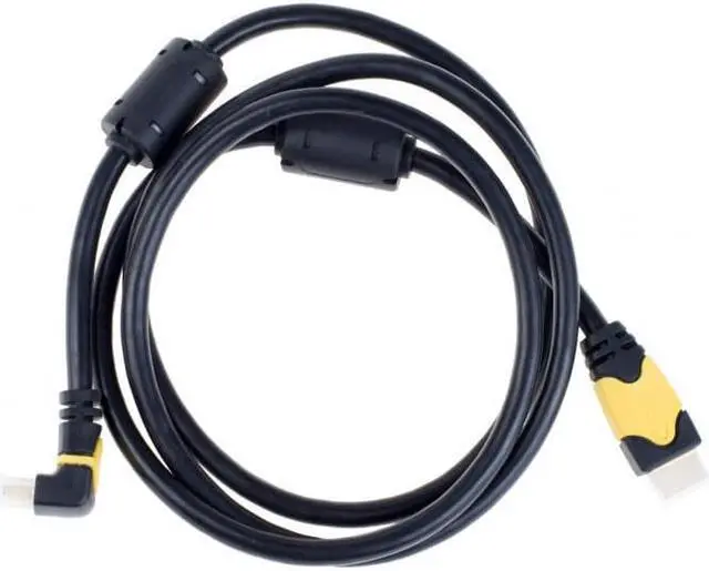 Alt view image 6 of 6 - NEON HDMI Audio Video Cable Angled Connection High Performance Black 5ft. Model S-PC-0317