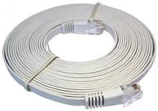 Alt view image 4 of 4 - NEON Network Cable Patch Cord CAT6 RJ45 UTP Flat 60ft. Grey Model SX499D