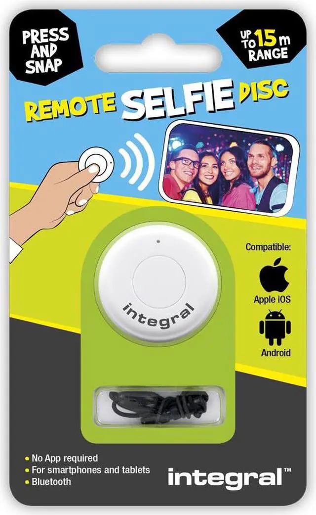 Alt view image 4 of 6 - Integral Remote Selfie Disk - Bluetooth Selfie Button Model INSELFIEDISC