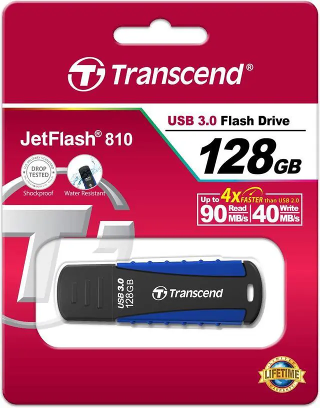 Alt view image 2 of 13 - 128GB Transcend JetFlash 810 USB3.0 Rugged Flash Drive