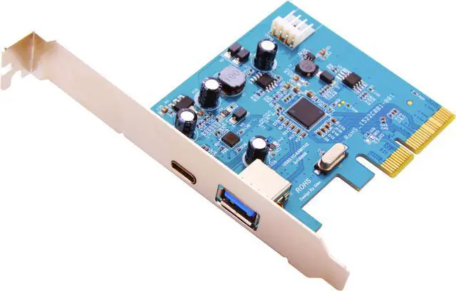 Alt view image 4 of 5 - ZTC Sky USB 3.1 Add-On PCIe Card High Speed Dual C and A USB ports Model ZTC-PCIE001-C3