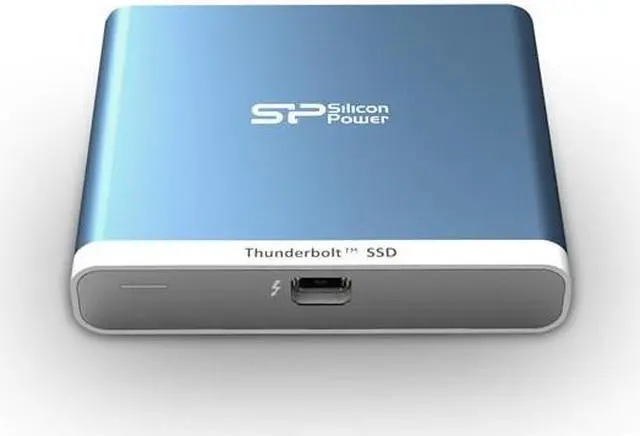 Alt view image 9 of 11 - Silicon Power 240GB Thunderbolt T11 Portable External SSD Solid State Drive with Cable Blue