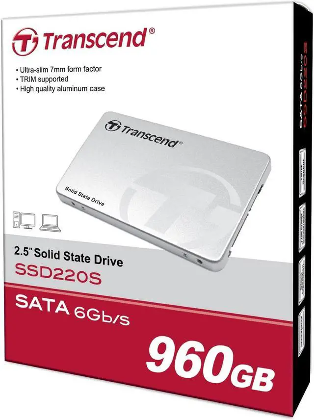 Alt view image 6 of 8 - Transcend SSD220S 2.5" 960GB SATA III TLC Internal Solid State Drive (SSD) TS960GSSD220S
