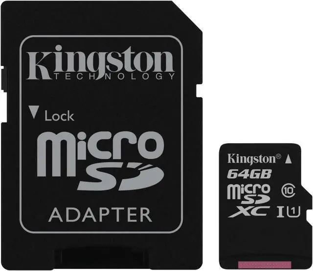 Alt view image 6 of 10 - Kingston 64GB MicroSDXC UHS-I/U1 Class 10 Memory Card with Adapter (SDC10G2/64GB)
