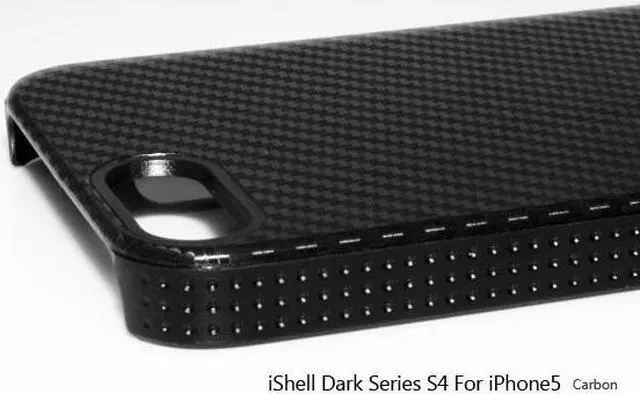 Main image of Shield iShell Dark Carbon Snap-On Case + High Quality Screen Protector for iPhone 5 Model CS-APP-iP5-CARB