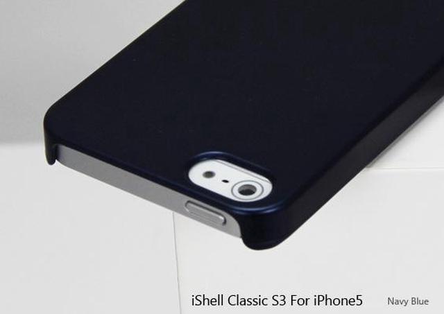 Main image of Shield classic iShell Navy Snap-On Case + High Quality Screen Protector for iPhone 5 Blue Model CS-APP-iP5-NBL