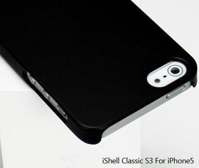 Main image of Shield classic iShell Black Snap-On Case + High Quality Screen Protector for iPhone 5 Model CS-APP-iP5-BLK