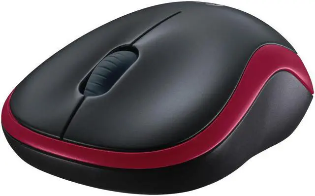 Alt view image 3 of 5 - Logitech M185 Wireless Optical Mouse Red
