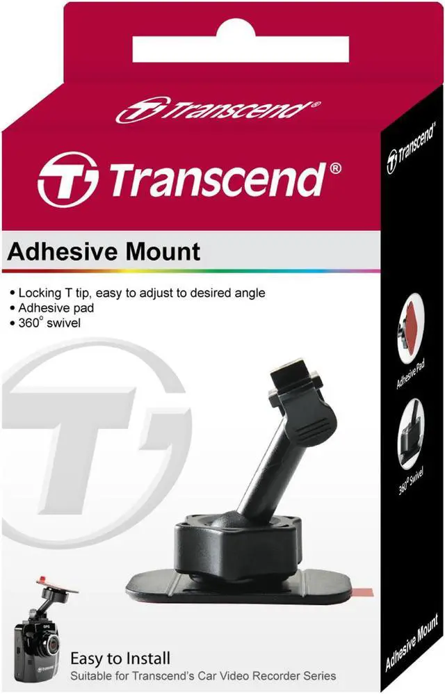 Alt view image 3 of 7 - Transcend Adhesive Mount for Transcend DrivePro Dash Cam Series