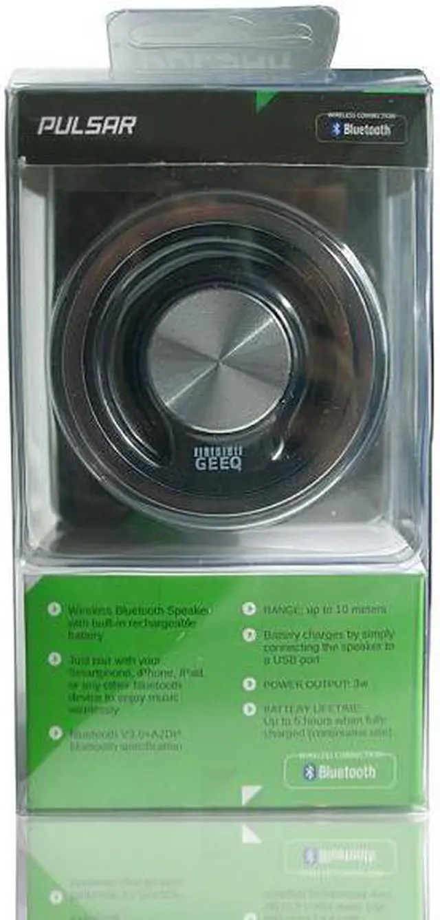 Alt view image 7 of 7 - GEEQ Pulsar Wireless Bluetooth Speaker. Powerful Portable Sound System for Smartphones Tablets and Laptops. Model GQ015-BTS