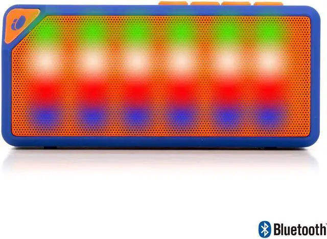 Alt view image 3 of 4 - NGS Roller Flash LED Bluetooth Speaker with USB Port, MicroSD slot and FM Radio - Blue Edition