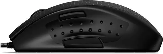 Alt view image 3 of 8 - HP X9000 J6N88AA#ABL Black 6 Buttons 1 x Wheel USB Wired Laser Mouse