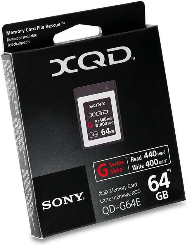 Alt view image 7 of 20 - Sony G Series 64GB XQD Memory Card, 400MB/s Write Speed, 440MB/s Read Speed