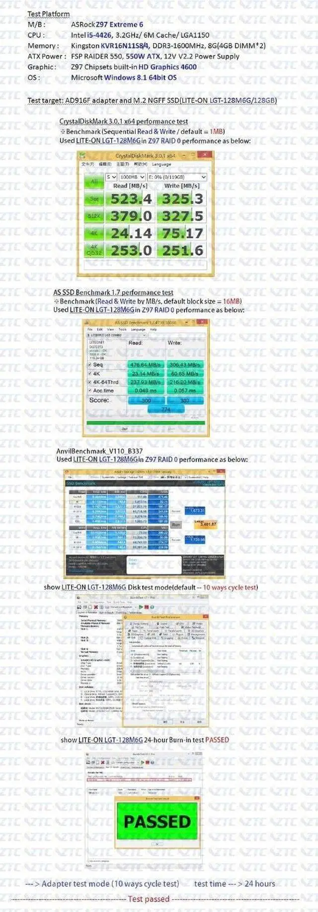 Alt view image 5 of 5 - ZTC Sky 2.5" Enclosure M.2 (NGFF) SSD to SATA III Board Adapter. Multi Size Fit with High Speed 6.0GB/s. Model ZTC-EN006