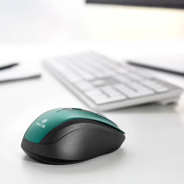 Alt view image 4 of 5 - NGS 2.4GHz Wireless Optical Silent Mouse, 5 Buttons + Scroll Wheel - Evo Mute Blue