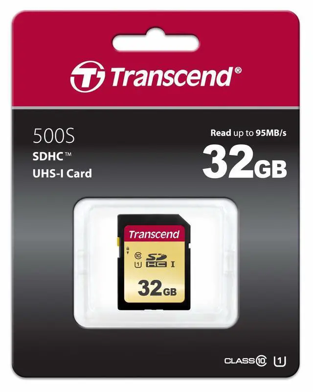 Alt view image 2 of 6 - 32GB Transcend 500S SDHC UHS-I SD Memory Card CL10 95MB/sec MLC Flash