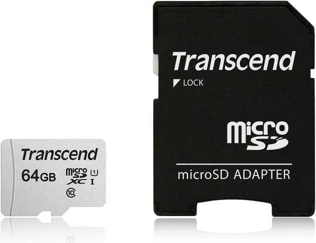 Main image of 64GB Transcend 300S microSDXC UHS-I CL10 Memory Card with SD Adapter 95MB/sec