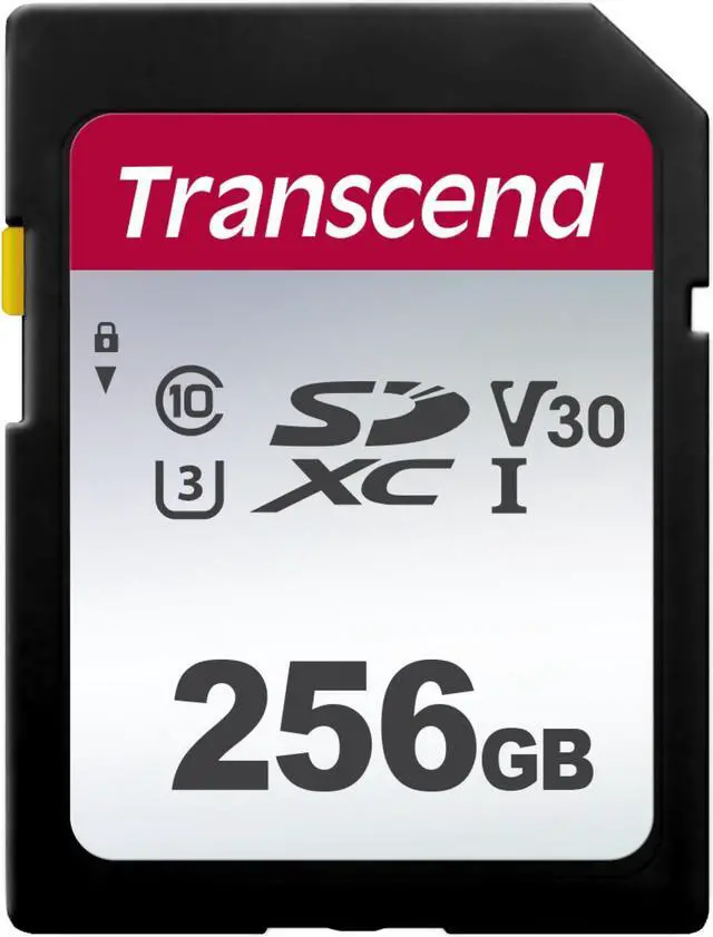 Main image of 256GB Transcend 300S SDXC UHS-I U3 V30 SD Memory Card CL10 95MB/sec