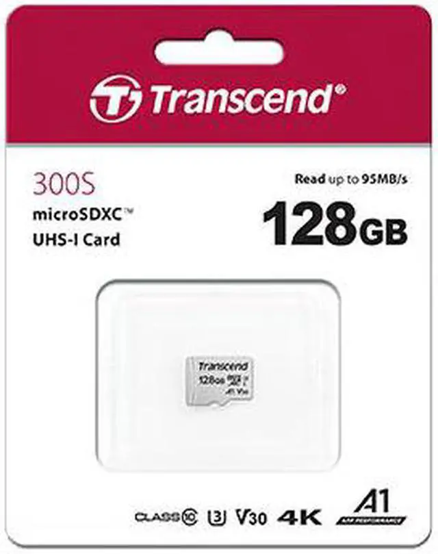 Alt view image 3 of 18 - Transcend 300s 128GB Class 10/UHS-I U3 microSDXC with Adapter TS128GUSD300SA