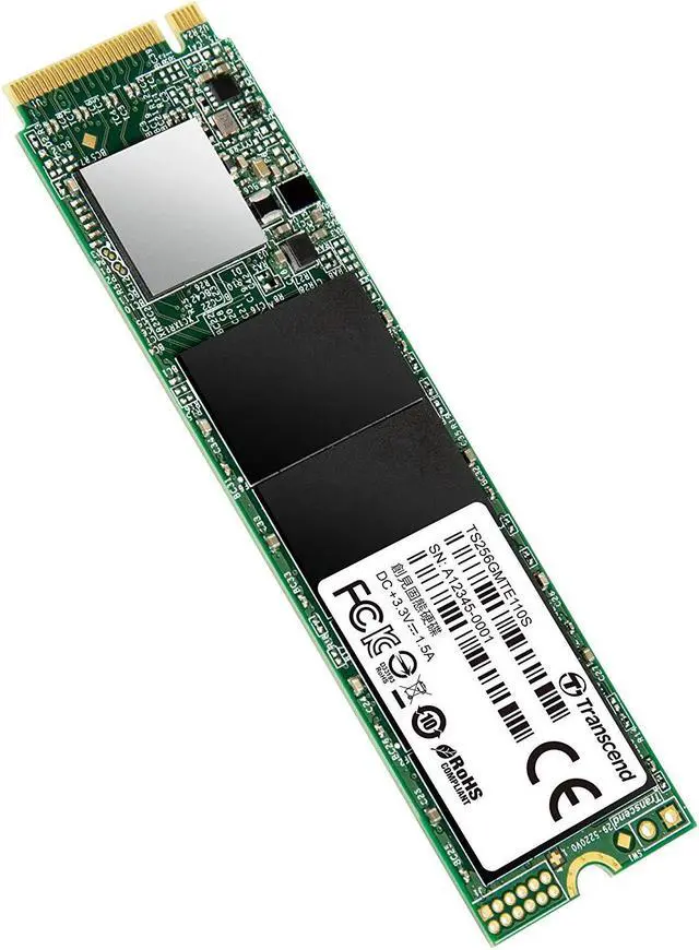 Alt view image 10 of 13 - transcend 256gb nvme pcie gen3 x4 mte110s m.2 ssd solid state drive ts256gmte110s