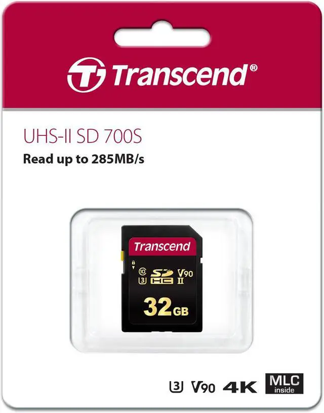 Alt view image 2 of 11 - 32GB Transcend 700S SDHC UHS-II U3 V90 SD Memory Card CL10 285MB/sec MLC Flash