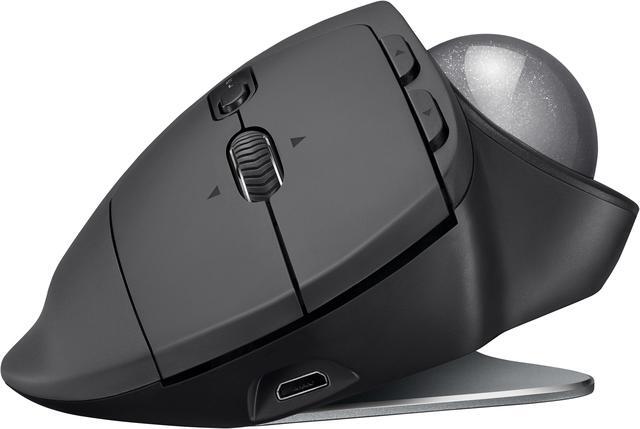 Alt view image 3 of 12 - Logitech MX Ergo RF Wireless Bluetooth Mouse - Black
