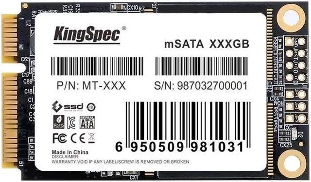 Alt view image 5 of 9 - KingSpec 64GB mSATA MLC SSD (MT-64)