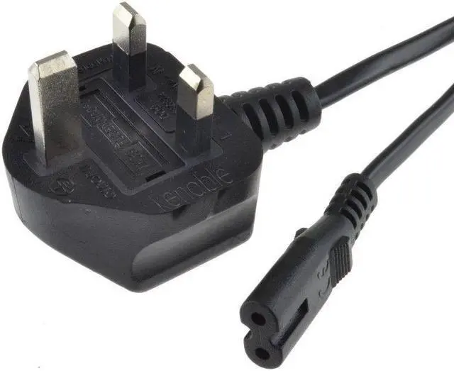 Main image of UK Mains to Figure 8 C7 2m Black Power Cable